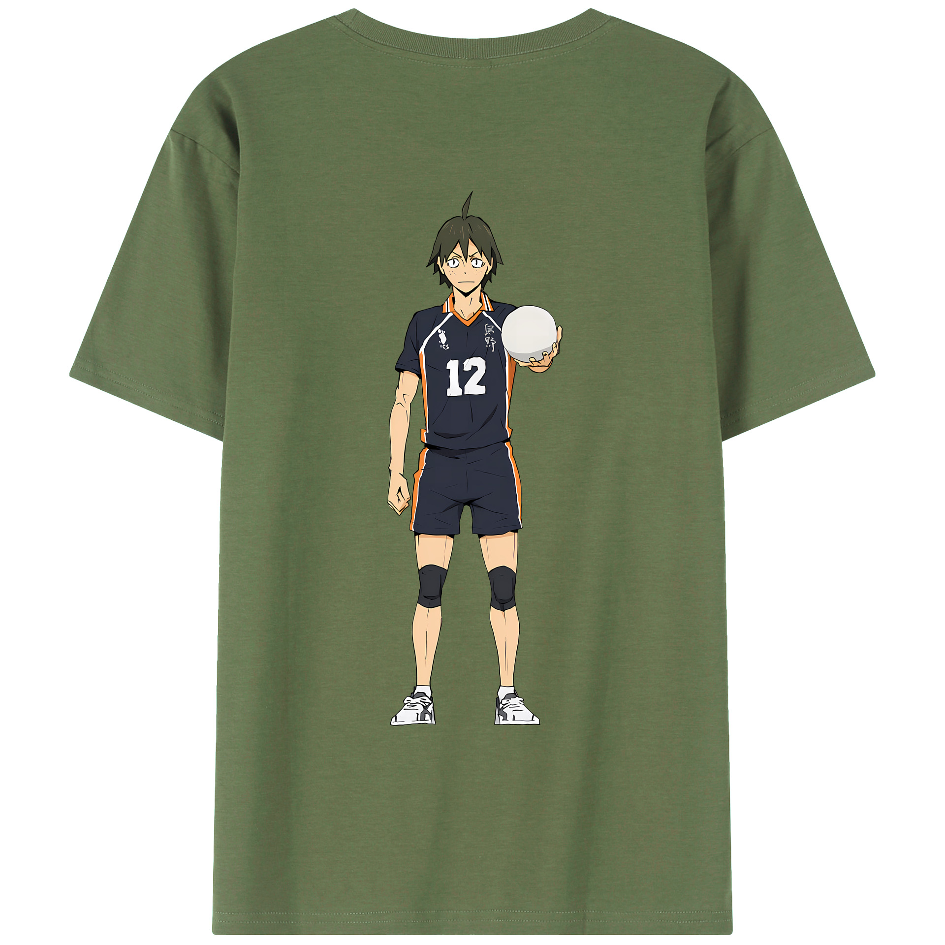 （画像用） ハイキュー!! Haikyu!! 綿100％ メンズ半袖Tシャツ（バックプリント） 通気性